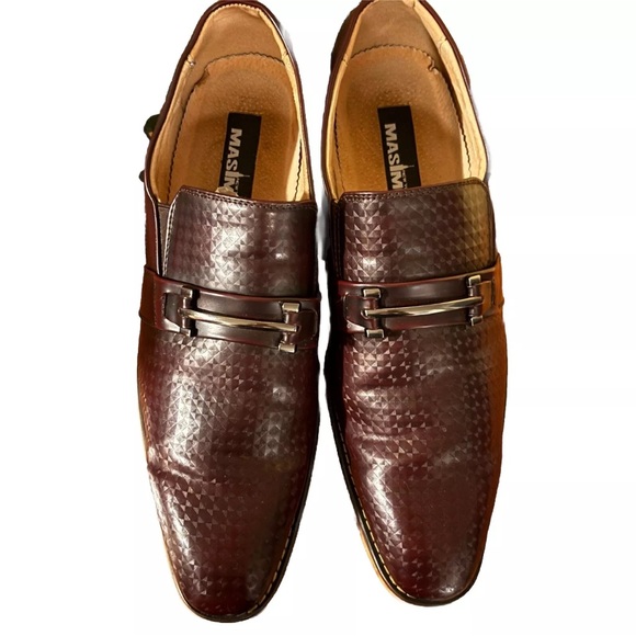 Masimo Men’s Dress Loafers Size 11 Brown Leather - Picture 3 of 7